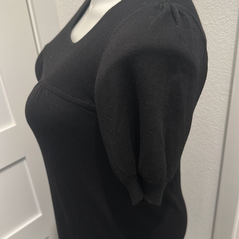 BCBGMAXAZARIA Black Short Sleeve Knit Dress